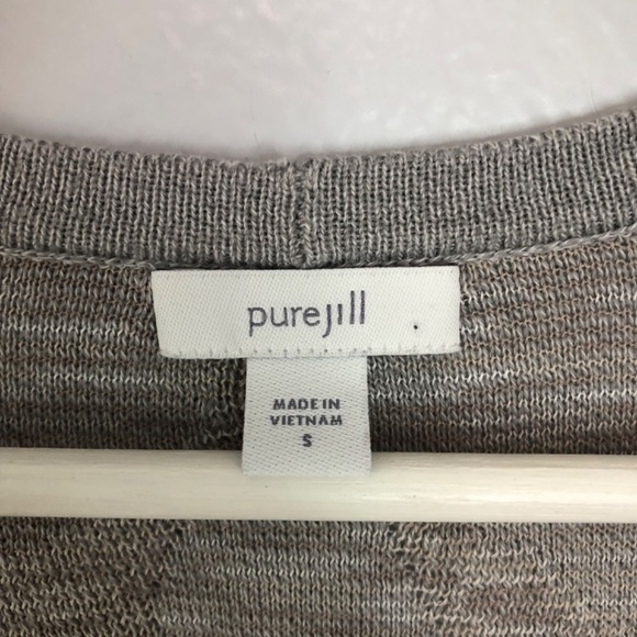 J Jill Pure Jill Gray Open Front Cardigan Sweater Size Small - Picture 3 of 11